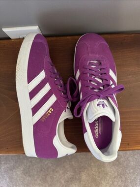 adidas Gazelle: Purple and White Women's Sneakers